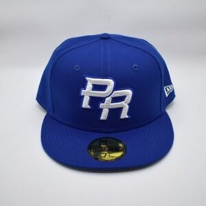 New Era 59FIFTY Puerto Rico PR WBC World Baseball Fitted‎ Hat Cap 7 1/2 Blue NWT